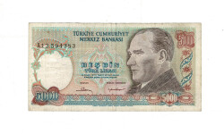 7.Emisyon 1.Tertip 5.000 Türk Lirası Seri A13 Temiz TCK9996 - Gökçekoleksiyon