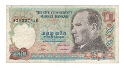 7.Emisyon 1.Tertip 5000 Türk Lirası Seri A29 - Temiz TCK10135 - 1