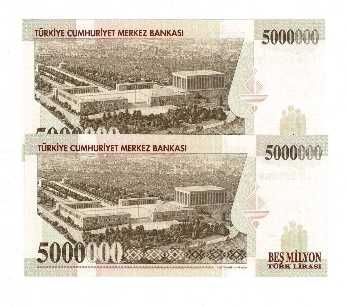 7.Emisyon 1.Tertip 5000000 Türk Lirası *Seri Takipli F68* - ÇİL TCK10175 - 2
