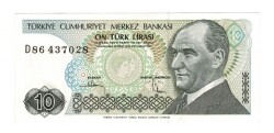 7.Emisyon 2.Tertip 10 Türk Lirası Seri D86 - ÇİL TCK10514 - Gökçekoleksiyon
