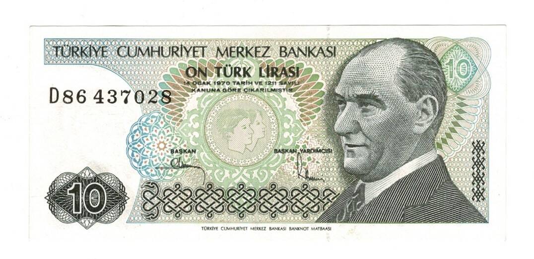 7.Emisyon 2.Tertip 10 Türk Lirası Seri D86 - ÇİL TCK10514 - 1