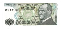 7.Emisyon 2.Tertip 10 Türk Lirası Seri D89 - ÇİL TCK10515 - Gökçekoleksiyon