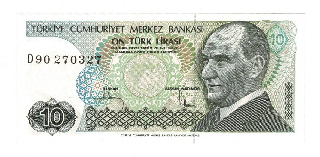 7.Emisyon 2.Tertip 10 Türk Lirası Seri D90 - ÇİL TCK10516 - 1