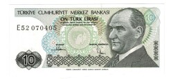 7.Emisyon 2.Tertip 10 Türk Lirası Seri E52 - ÇİL TCK10520 - Gökçekoleksiyon