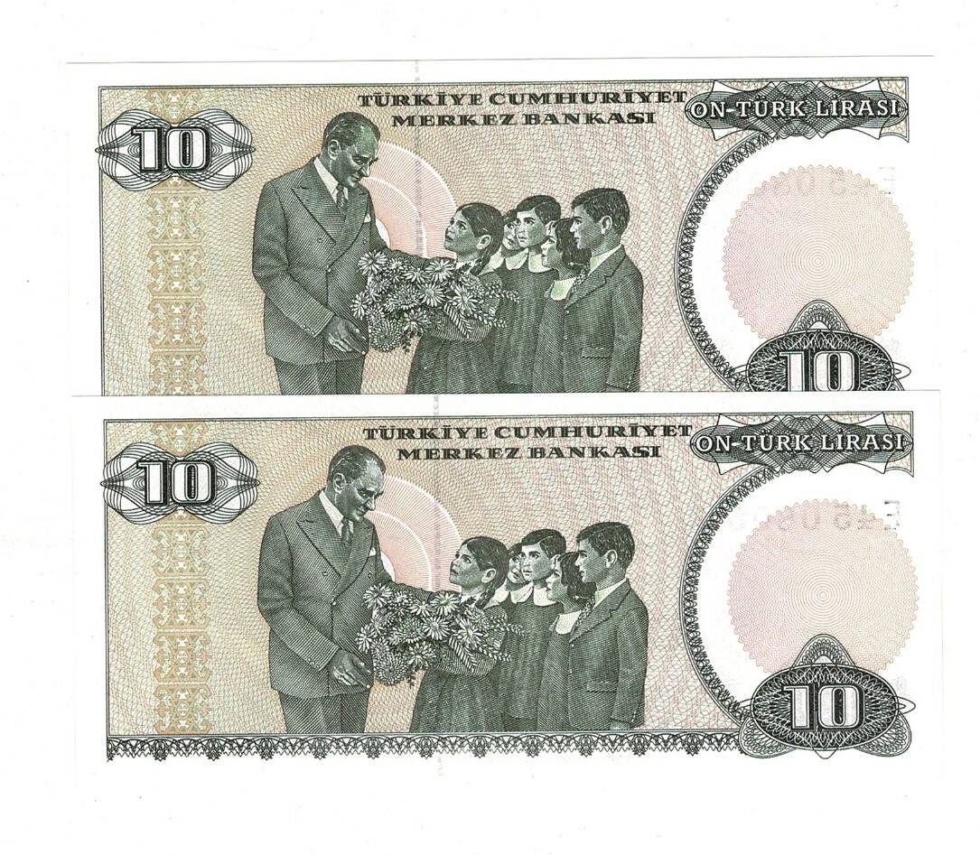 7.Emisyon 2.Tertip 10 Türk Lirası *Seri Takipli E45* - ÇİL TCK10112 - 2
