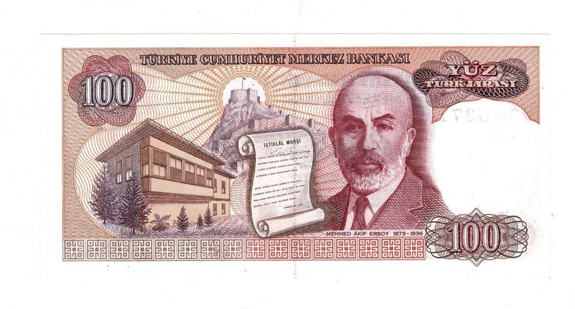 7.Emisyon 2.Tertip 100 Türk Lirası Seri D36 ÇİL - TCK9863 - 2