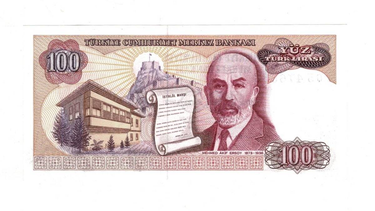 7.Emisyon 2.Tertip 100 Türk Lirası Seri F05 ÇİL - TCK9864 - 2