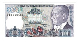 7.Emisyon 1.Tertip 1000 Türk Lirası Seri E13 - ÇİL TCK10126 - 1