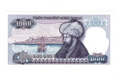 7.Emisyon 2.Tertip 1000 Türk Lirası Seri F09 ÇİL - TCK9880 - 2