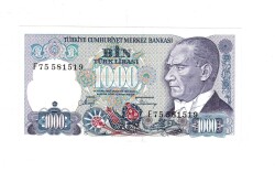 7.Emisyon 2.Tertip 1000 Türk Lirası Seri F75 ÇA - TCK9867 - 1