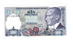 7.Emisyon 2.Tertip 1000 Türk Lirası Seri I37 ÇİL - TCK9876 - 1