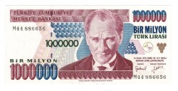7.Emisyon 2.Tertip 1000000 Türk Lirası Seri M44 - ÇİL TCK10161 - 1