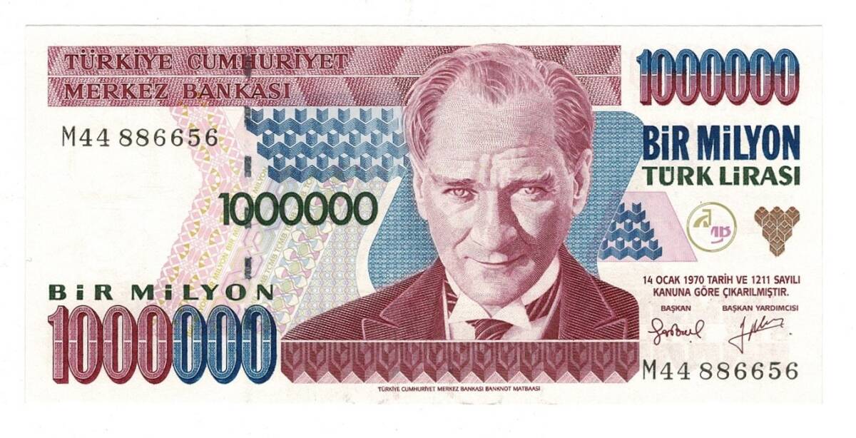 7.Emisyon 2.Tertip 1000000 Türk Lirası Seri M44 - ÇİL TCK10161 - 1