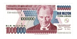 7.Emisyon 3.Tertip 1000000 Türk Lirası Seri S39 853-222 - ÇİL TCK10167 - 3