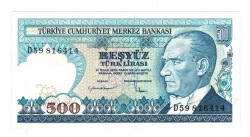 7.Emisyon 2.Tertip 500 Türk Lirası Seri D59 - ÇİL TCK10124 - 1