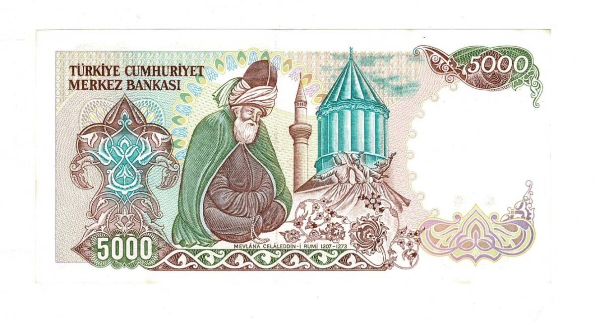 7.Emisyon 2.Tertip 5000 Türk Lirası Seri B63 ÇİL - TCK9884 - 2