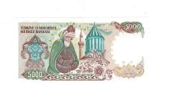 7.Emisyon 2.Tertip 5000 Türk Lirası Seri D06 ÇİL TCK10017 - 2