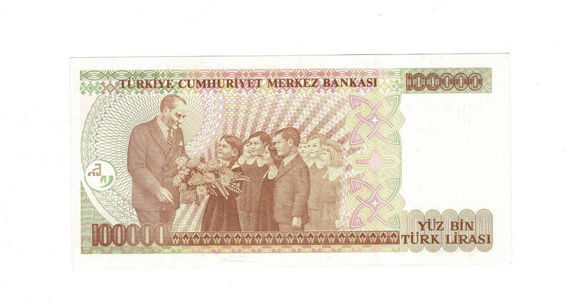 7.Emisyon 3.Tertip 100.000 Türk Lirası Seri F59 ÇİL TCK10033 - 2