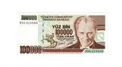 7.Emisyon 3.Tertip 100.000 Türk Lirası Seri H56 ÇİL TCK10025 - Gökçekoleksiyon