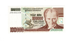 7.Emisyon 3.Tertip 100.000 Türk Lirası Seri J78 ÇİL TCK10036 - Gökçekoleksiyon