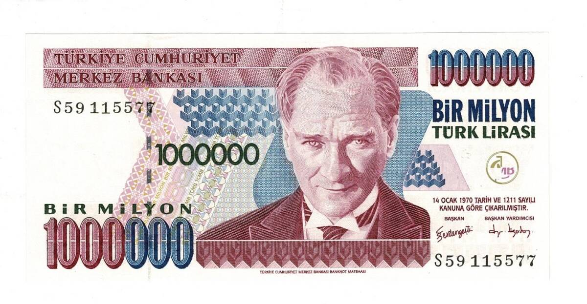 7.Emisyon 3.Tertip 1.000.000 Türk Lirası Seri S59 ÇİL - TCK9836 - 1