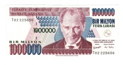 7.Emisyon 3.Tertip 1000000 Türk Lirası Seri T02 - ÇİL TCK10173 - Gökçekoleksiyon