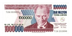 7.Emisyon 3.Tertip 1.000.000 Türk Lirası Seri T29 ÇİL - TCK9834 - 1
