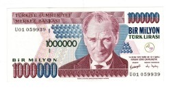 7.Emisyon 3.Tertip 1.000.000 Türk Lirası Seri U01 ÇİL - TCK9840 - 1
