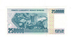 7.Emisyon 3.Tertip 250.000 Türk Lirası Seri F01 ÇİL * İlk Bin * TCK9978 - 2