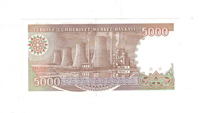 7.Emisyon 4.Tertip 5000 Türk Lirası Seri I22 ÇİL TCK10018 - 2