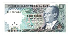 7.Emisyon 4.Tertip 10.000 Türk Lirası Seri J48 - ÇİL TCK10575 - Gökçekoleksiyon