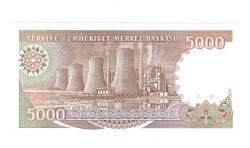 7.Emisyon 4.Tertip 5000 Türk Lirası Seri H90 ÇİL - TCK9886 - 2