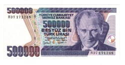 7.Emisyon 4.Tertip 500000 Türk Lirası Seri H37 - ÇİL TCK10152 - Gökçekoleksiyon