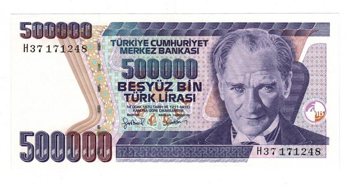 7.Emisyon 4.Tertip 500000 Türk Lirası Seri H37 - ÇİL TCK10152 - 1
