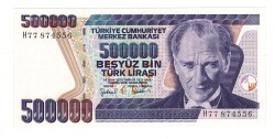 7.Emisyon 4.Tertip 500000 Türk Lirası Seri H77 - ÇİL TCK10154 - 3