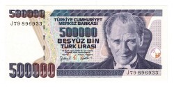 7.Emisyon 4.Tertip 500000 Türk Lirası Seri J79 - ÇİL TCK10155 - 3