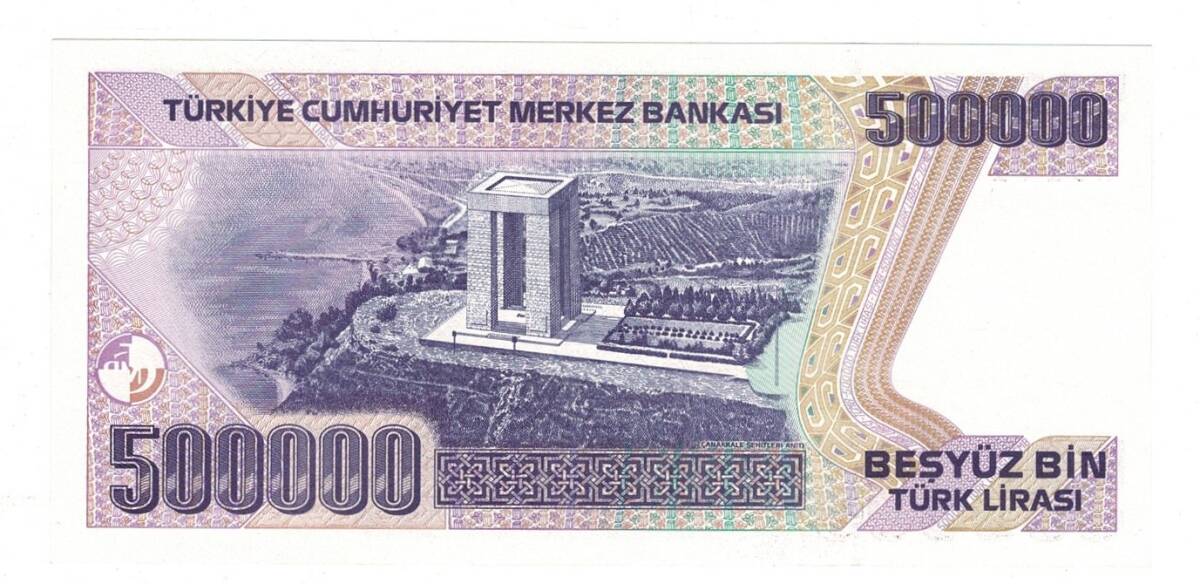 7.Emisyon 4.Tertip 500000 Türk Lirası Seri J80 - ÇİL TCK10156 - 2