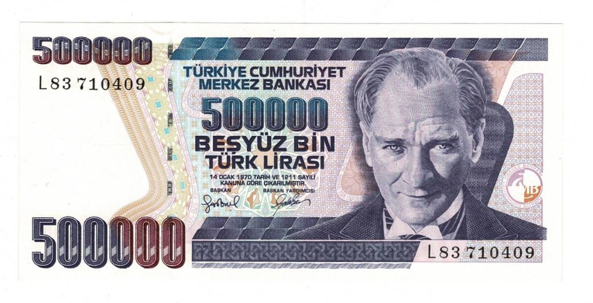 7.Emisyon 4.Tertip 500000 Türk Lirası Seri L83 - ÇİL TCK10159 - 3
