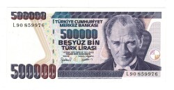 7.Emisyon 4.Tertip 500000 Türk Lirası Seri L90 - ÇİL TCK10160 - 1