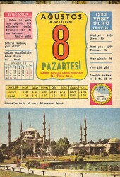 8 Ağustos 1983 Takvim Yaprağı - Doğum Günü Hediyesi EFM(N)9064 - Gökçekoleksiyon