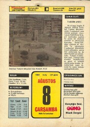 8 Ağustos 1984 Takvim Yaprağı - Doğum Günü Hediyesi EFM(N)9593 - Gökçekoleksiyon