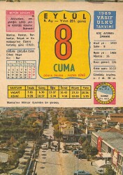 8 Ağustos 1989 Takvim Yaprağı - Doğum Günü Hediyesi EFM(N)10077 - 3