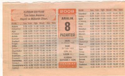 8 Aralık 2008 Takvim Yaprağı EFM(N)4443 - 2