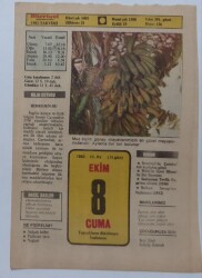 8 Ekim 1982 Takvim Yaprağı - Doğum Günü Hediyesi EFM(N)7265 - Gökçekoleksiyon