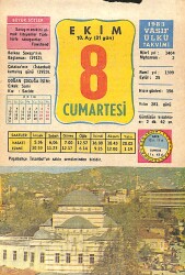 8 Ekim 1983 Takvim Yaprağı - Doğum Günü Hediyesi EFMN15894 - Gökçekoleksiyon