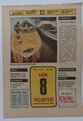 8 Ekim 1984 Takvim Yaprağı - Doğum Günü Hediyesi EFM(N)7281 - Gökçekoleksiyon