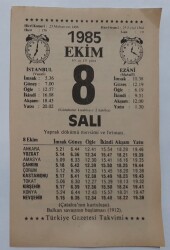 8 Ekim 1985 Takvim Yaprağı - Doğum Günü Hediyesi EFM(N)6842 - Gökçekoleksiyon