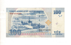 8. Emisyon 100 YTL Seri D26 ÇT TCK9939 - Gökçekoleksiyon
