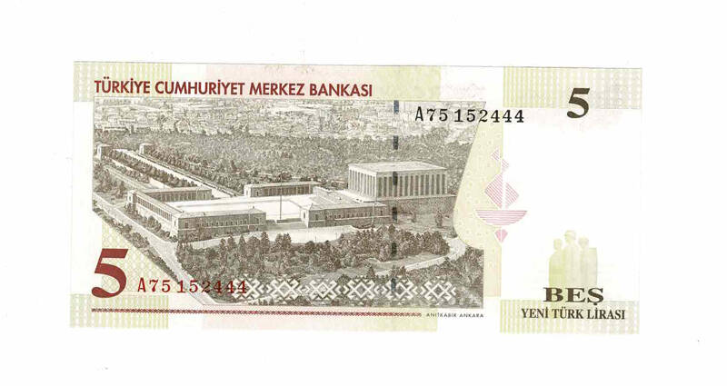 8. Emisyon 5 YTL Seri A75 ÇİL TCK9799 - 1