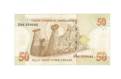 8. Emisyon 50 YTL Seri D06 ÇT+ TCK9947 - Gökçekoleksiyon